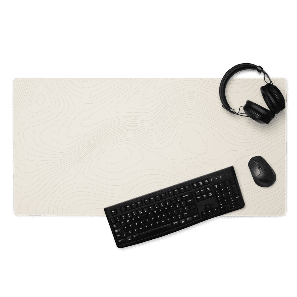 Minimal Desk Mat — Contour 01 — Elevate your workspace with serene focus.
